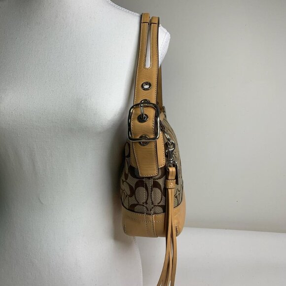 Tan and brown Coach Signature - Picture 3 of 8